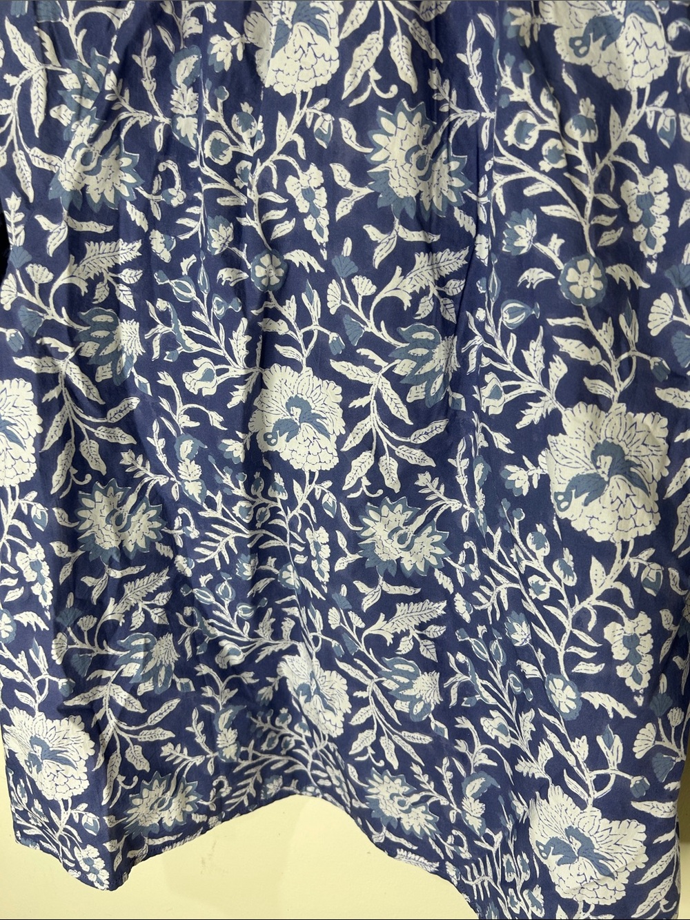 MAREA by Liz Joy Floral Cotton Blouse Top XS Blue White - Picture 11 of 13